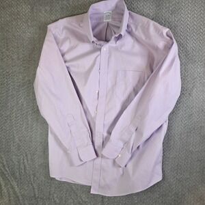 Brooks‎ Brothers Men's Dress Shirt 16-33 Lavender Supima Cotton Stretch